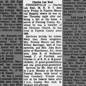 Obituary for Charles Lee Keal